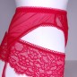 Crimson Elegance: Red Sissy Garter Belt for Men. Mesh Lace Sissy Lingerie for Men.