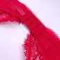 Crimson Elegance: Red Sissy Garter Belt for Men. Mesh Lace Sissy Lingerie for Men.