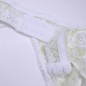 Lime Elegance: Sissy Garter Belt Green White Lace. Man Lingerie. Crossdressing.