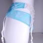 Sky Serenity: Light Blue Sissy Garter Belt. Lace Sissy Lingerie for Men. Crossdresser Matching Lingerie.