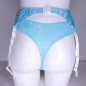 Sky Serenity: Light Blue Sissy Garter Belt. Lace Sissy Lingerie for Men. Crossdresser Matching Lingerie.