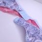 Satin Blossom: Blue and Pink Lace Sissy Garter Belt for Men. Sissy Lingerie for Men. Crossdresser Matching Lingerie.