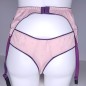 All-Satin: Pink Garter Belt Men. Sissy Lingerie Sets. Plus Size Sissy Crossdressing Lingerie.