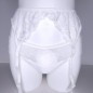 Ivory Glitter: Lace Garter Belt Men Women. Matching Lingerie Sets Men.