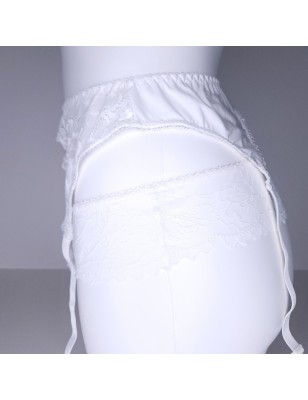 Ivory Glitter: Lace Garter Belt Men Women. Matching Lingerie Sets Men.