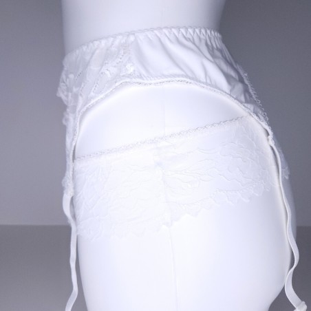 Ivory Glitter: Lace Garter Belt Men Women. Matching Lingerie Sets Men.