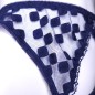 NavyNest: Crossdresser Lingerie Sets. Femboy Navy Blue Mesh Blue Sissy Garter Belt for Men.