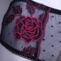 Floral Temptation: Black Mesh Thong, Bikini or Brief with Pink Roses for Men