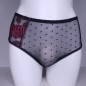 Floral Temptation: Black Mesh Thong, Bikini or Brief with Pink Roses for Men