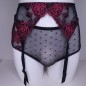 Floral Temptation: Black Mesh Thong, Bikini or Brief with Pink Roses for Men