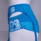 Azure Serenity: Blue Mesh Lace Sissy Garter Belt