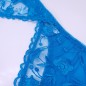 Azure Serenity: Blue Mesh Lace Sissy Garter Belt