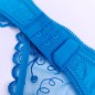 Azure Serenity: Blue Mesh Lace Sissy Garter Belt