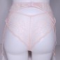 Apricot Euphoria: Pink Crossdressing Men's Garter Belt