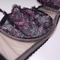 Velvet Petal: AA Cup Sissy Lingerie Bra Purple Black