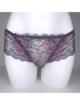 Velvet Petal: Purple Silk Sissy Lace Panties