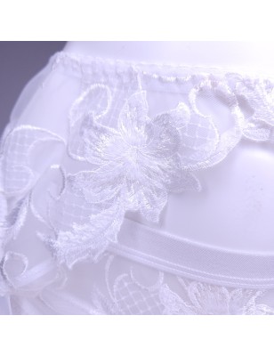 White Harmony: Men's White Mesh Garter Belt