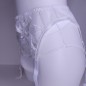 White Harmony: Men's White Mesh Garter Belt