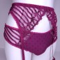 Lustrous Dots: Purple Unisex Garter Belt