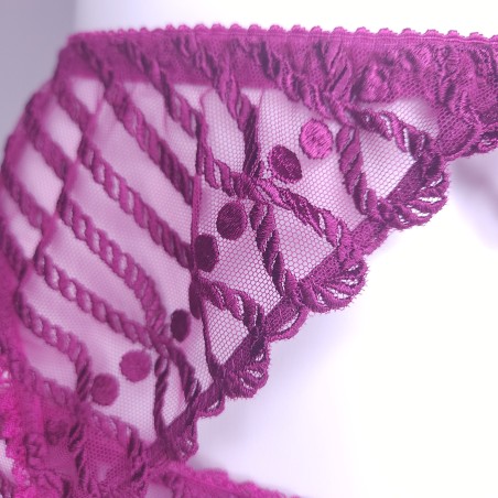 Lustrous Dots: Purple Unisex Garter Belt