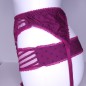 Lustrous Dots: Purple Unisex Garter Belt