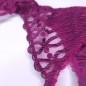 Lustrous Dots: Purple Unisex Garter Belt