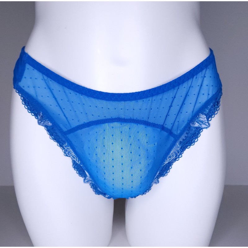 Ocean Silk: Sissy Blue Lace Panties & Thongs for Men