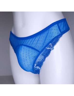 Ocean Silk: Sissy Blue Lace Panties & Thongs for Men