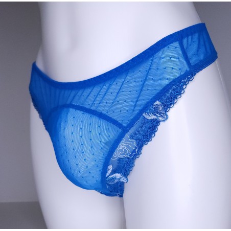 Ocean Silk: Sissy Blue Lace Panties & Thongs for Men