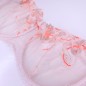 Apricot Sunset: Luxury Pink Lace Underwire Bra for Men