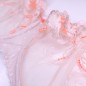 Apricot Sunset: Luxury Pink Lace Underwire Bra for Men