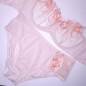 Apricot Sunset: Luxury Pink Lace Underwire Bra for Men