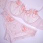 Apricot Sunset: Luxury Pink Lace Underwire Bra for Men