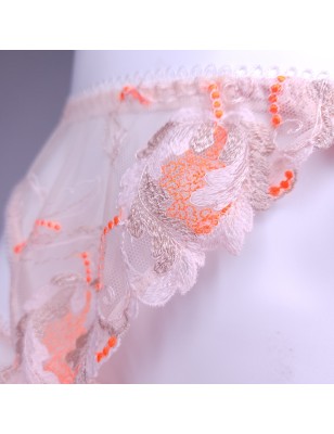 Apricot Sunset: Pink & Orange Lace Garter Belt