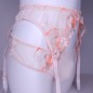 Apricot Sunset: Pink & Orange Lace Garter Belt