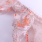 Apricot Sunset: Pink & Orange Lace Garter Belt