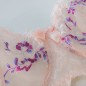 Apricot Euphoria: Soft Lace Underwire Balconette Bra for Men