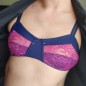 Twilight Harmony: Dark Purple Bralette for Men