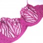 Lustrous Dots: Silky Mesh Polka Dot Purple Bra for Men