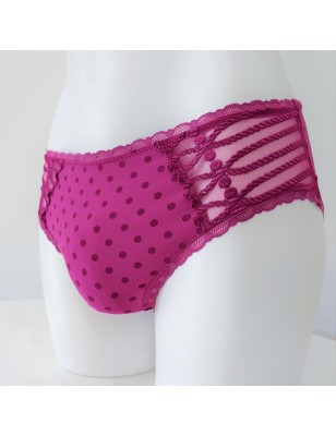 Lustrous Dots: Purple Panties for Crossdressing Men