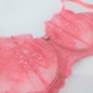 Peach Bliss: Male Bra Silky Soft Mesh Lace