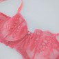 Peach Bliss: Male Bra Silky Soft Mesh Lace