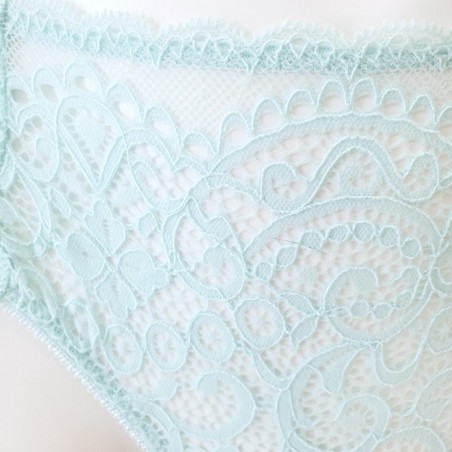 AquaLuxe: Aquamarine Blue Lace Panties for Men