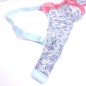 Satin Blossom: Men's AA Cup Bra with Soft Pink Lace