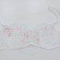 Lacy Luxe: Cream & Pink Balconette Bra for Men