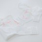 Lacy Luxe: Cream & Pink Balconette Bra for Men