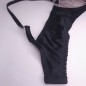 Noir Allure: Embroidered Black Sheer Sissy Bra for Men