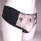 Noir Allure: Satin & Mesh Men's Panties