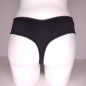 Noir Allure: Satin & Mesh Men's Panties