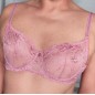 Lilac Elegance: Satin & Lace Underwire Bra for Men